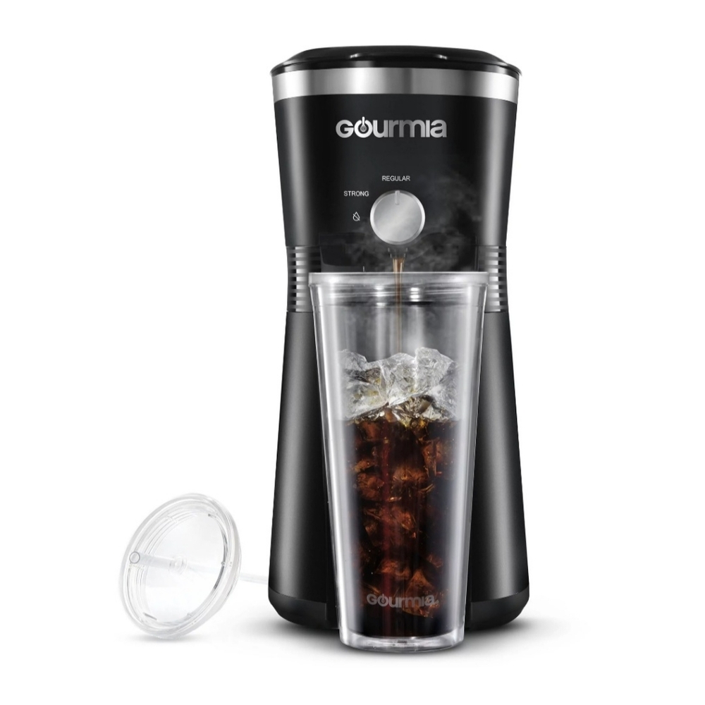 Gourmia Iced Coffee Maker with Reusable Tumbler, New